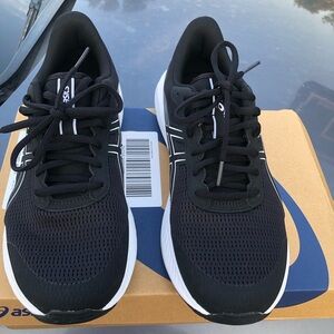 ASICS Black and White Athletic Sneakers